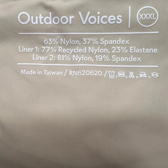 Outdoor Voices Zoom beige cropped tank with built in bra NWT - Picture 5 of 7